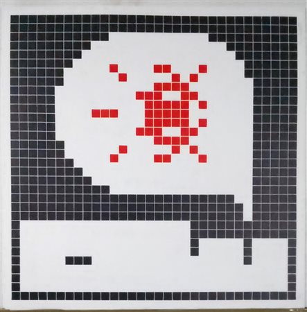 INVADER (FRANCK SLAMA 1969) Serigrafia a Colori CM 60X60 Anno 2020 Titolo...