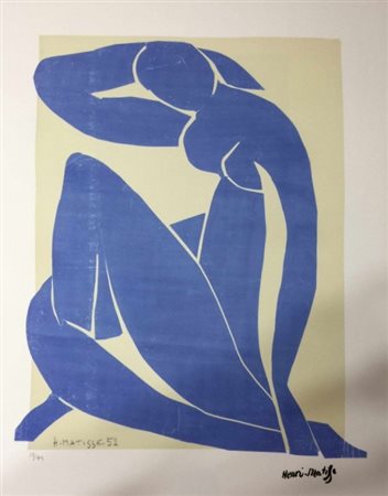 HENRI MATISSE (1869-1954) Litografia a Colori 1952 CM 70X50 Titolo -La...