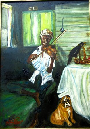 Vittorio Mostardi, 'Il suonatore di violino nella Favelas', 2001