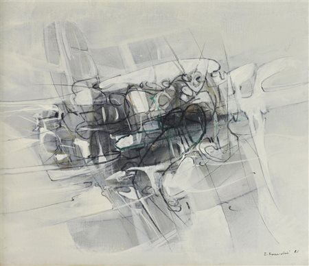 Edoardo Franceschini (1928 - 2006) SENZA TITOLO, 1960 olio su tela, cm 50x60...