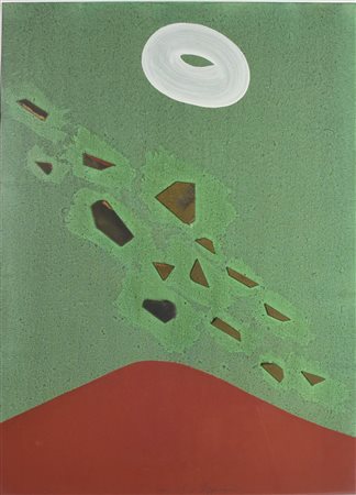 Sergio Dangelo (1932 - 2022) LES VOLCANS, 1960 tecnica mista su tela, cm...