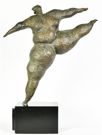Matteo Lo Greco LA DANZATRICE bronzo, cm 67x52x16; es. I/VII firma e tiratura...