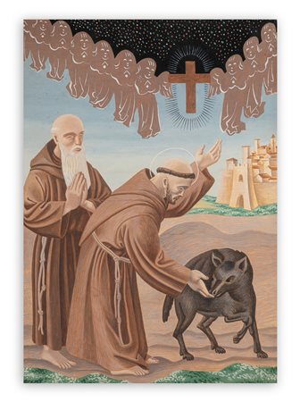 GINO SEVERINI (1883-1966) - San Francesco con il lupo, 1926-1927