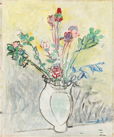 Angelo Del Bon (Milano 1898-Desio 1952)  - Vaso di fiori 