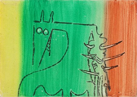 Wifredo Lam (Sagua la Grande 1902-Parigi 1982)  - Senza titolo, 1972