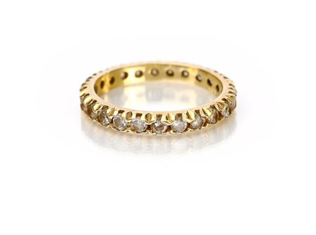 Anello a riviera eternelle in oro e brillanti Oro giallo 750/000, diamanti in...