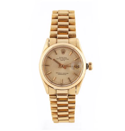 Rolex oyster perpetual date in oro Oro giallo 750/000. Ref. 6624, corona a...