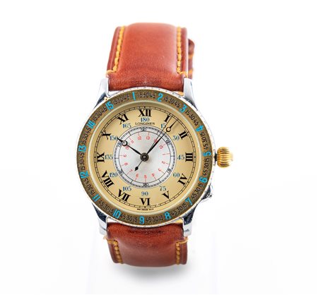 Longines Charles Linderbergh Acciaio e oro. Angolo orario. Fondello a...