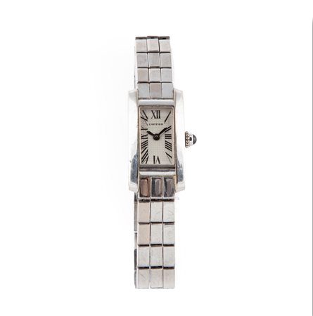 Cartier tank americaine, orologio da polso da donna Oro bianco 750/000. Ref....