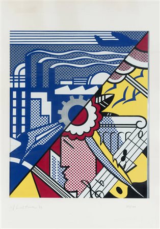 ROY LICHTENSTEIN<BR>New York (USA) 1923 – 1997<BR>"Industry and Arts I" 1969