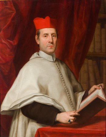 GIORGIO DOMENICO DUPRA'<BR>Torino 1689-1770<BR>"Ritratto di Giovan Antonio Guadagni, cardinale dell'ordine degli Scalzi"
