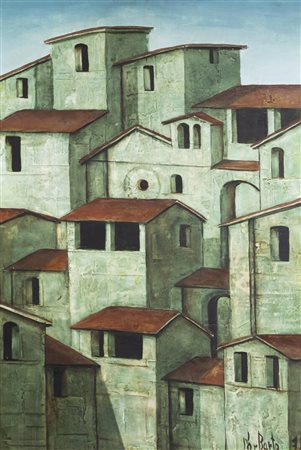 NORBERTO (Norberto Proietti)<BR>Spello (PG) 1927 - 2009<BR>"Interno cittadino" 1971