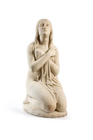 GIUSEPPE CROFF<BR>Milano 1810-1869 Torno<BR>"Maddalena penitente"