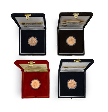 4 monete da 5 Scudi Repubblica di San Marino 1983 (2), 1984, 1985 Entro...