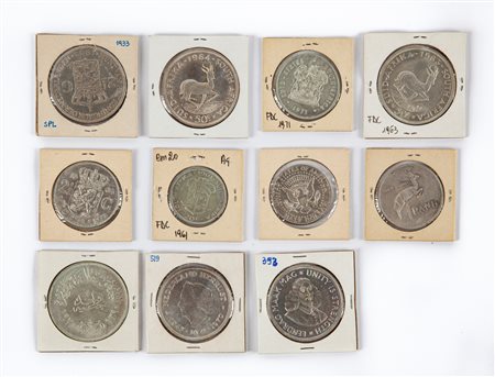 Lotto di 11 monete estere: 50 Centesimi 1962, 1963, 1964; 20 Centesimi 1961;...