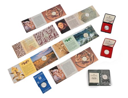 Lotto di 10 pezzi da 500 lire 1981-1987-1988-1990-1991-1992-1993 Repubblica...
