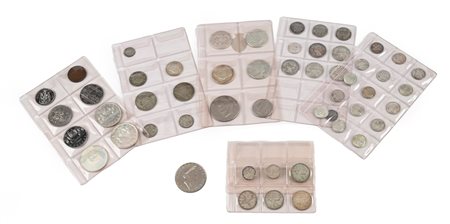 Lotto di monete in argento e metallo vile Canada; USA; Australia e Nuova Zelanda