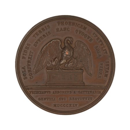 Giuseppe FERRARIS (Torino 1791-Torino 1869) Medaglia in bronzo commemorativa...