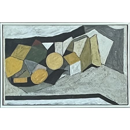 Ilario Tomasi, Natura morta (1972), tempera su tavoletta, cm 12x17. In cornice