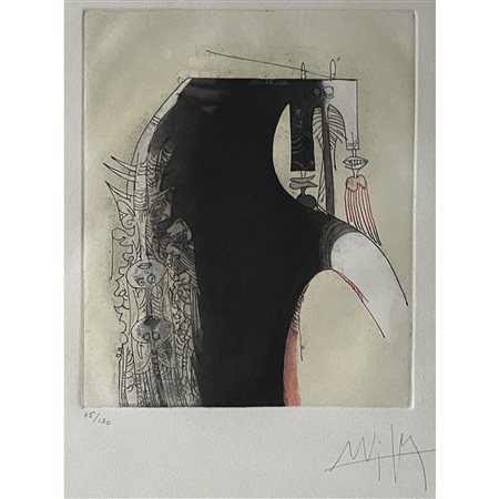 Wilfredo Lam , (1979) acquaforte acquatinta, cm 31,5x24,5, tiratura 40/130,...