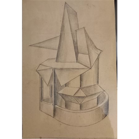 Fortunato Depero, Padiglione con tetto di prismi compenetranti (1924/25),...