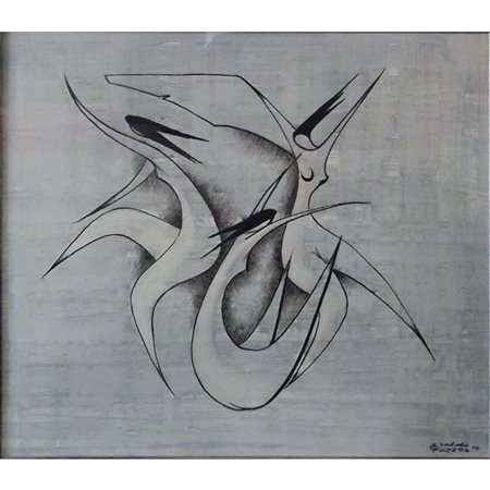 Eraldo Fozzer, olio su tavola, cm 51,5x58,5 (1974)