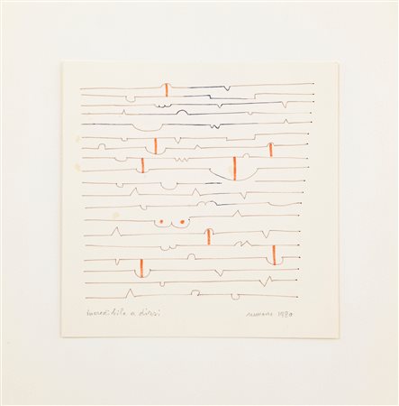 Bruno Munari (Milano 1907-Milano 1998) Incredibile a dirsi - Scrittura...