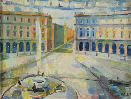 DIPINTO PIAZZA ESEDRA, 1957