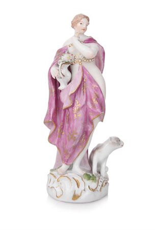 MEISSEN SCULTURA IN PORCELLANA, MEISSEN, 1745 CA., raffigurante allegoria...