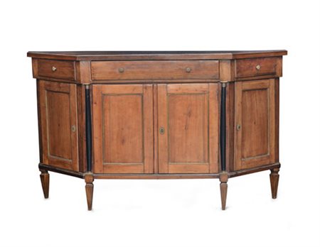 MOBILE DEL XIX SECOLO CREDENZA IMPERO IN NOCE, VENETO, XIX SECOLO, fronte...