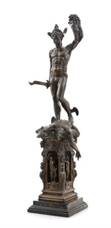 SCULTORE DEL XIX SECOLO (da B.Cellini)Perseo con la testa di MedusaBronzo...