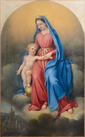 DU PAVILLON JEAN PAUL Parigi 1790 - Parigi 1856Madonna con Bambino, (1840...