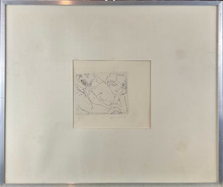 Alberto Manfredi "Senza titolo" 1971
acquaforte
lastra cm 10x12
firmata, datata
