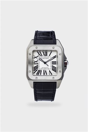 CARTIER<BR>Mod. “Santos 100 XL”, ref. 2656, anno 2005