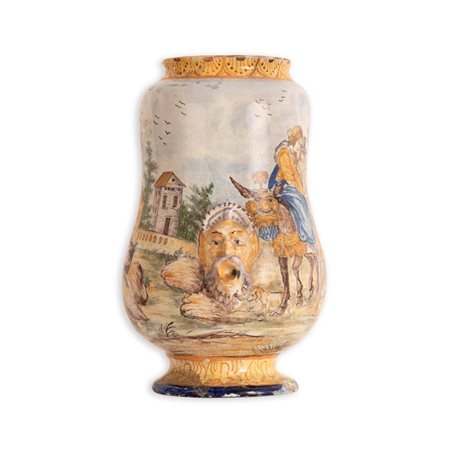 Vaso in maiolica istoriato, Castelli (TE) , metà del XIX secolo   