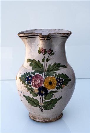 Brocca con decoro floreale   Manifattura di Palena degli inizi del XX secolo