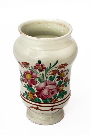 Vaso-albarello raffigurante “ Fioraccio castellano”   Gesualdo Fuina