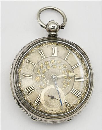 Orologio da tasca, Londra, fine 800, argento 925/1000 CASSA: in argento con...
