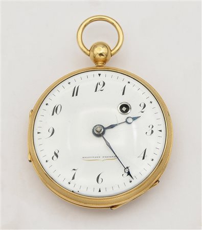 Orologio da tasca Haldimann Freres, fine 1700, oro 18K,Ref. 4634 CASSA:...