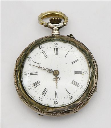 Picccolo orologio da tasca, Svizzera, primi 1900, argento CASSA: testata...