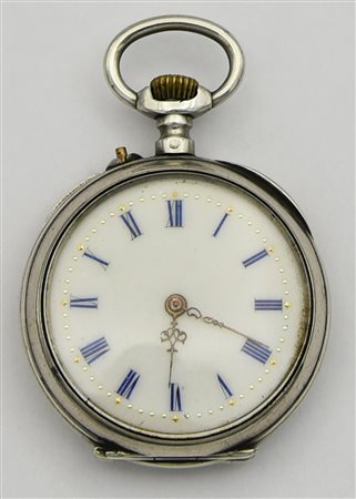 Piccolo orologio da tasca, Francia, primi 900, argento 800/1000 CASSA: in...