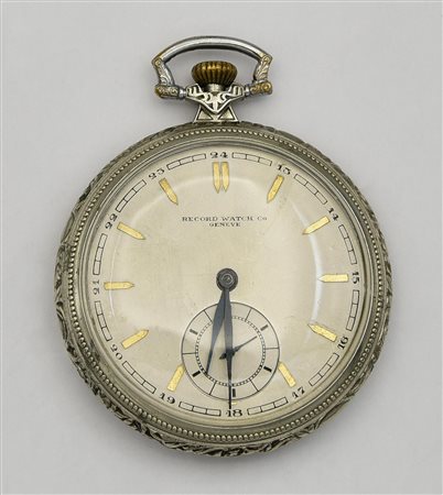 Orologio da tasca in metallo Record Watch Co. Geneve, primi 900, Ref....