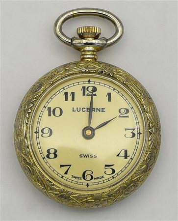 Orologio da tasca in metallo dorato Basis Watch, Svizzera, primi 900 CASSA:...