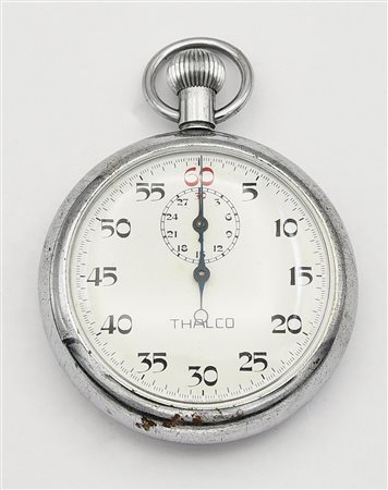 Orologio da tasca Thalco, Svizzera, XX secolo, acciaio CASSA: in acciaio con...
