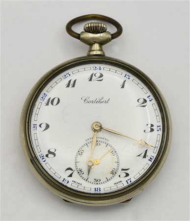 Orologio da tasca in metallo Cortebert, Svizzera, prima meta' XX secolo...