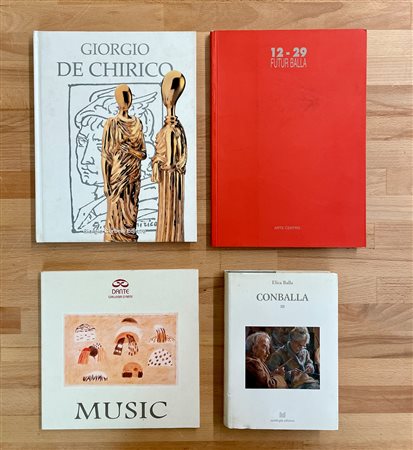 GIACOMO BALLA, ZORAN MUSIC E GIORGIO DE CHIRICO - Lotto unico di 4 cataloghi