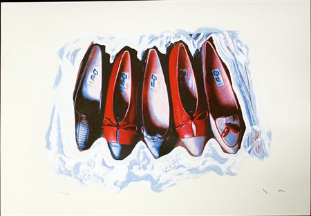 MARIO SCHIFANO, "Scarpe", anni 90