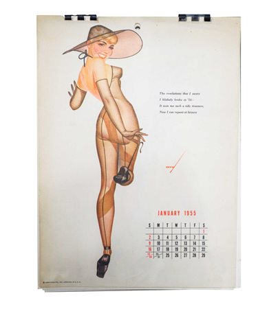 Calendario Pin-up, 1955