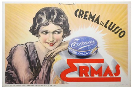 Ermas - Cartonato pubblicitario Ermas, 1933