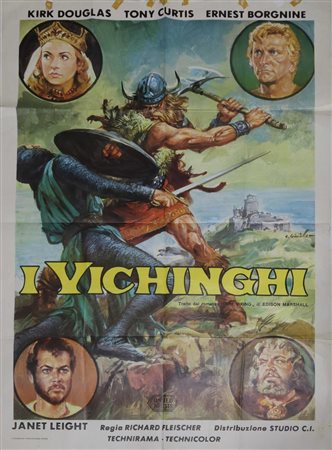 Averardo Ciriello - Manifesto cinema due fogli ''I Vichinghi'', 1969